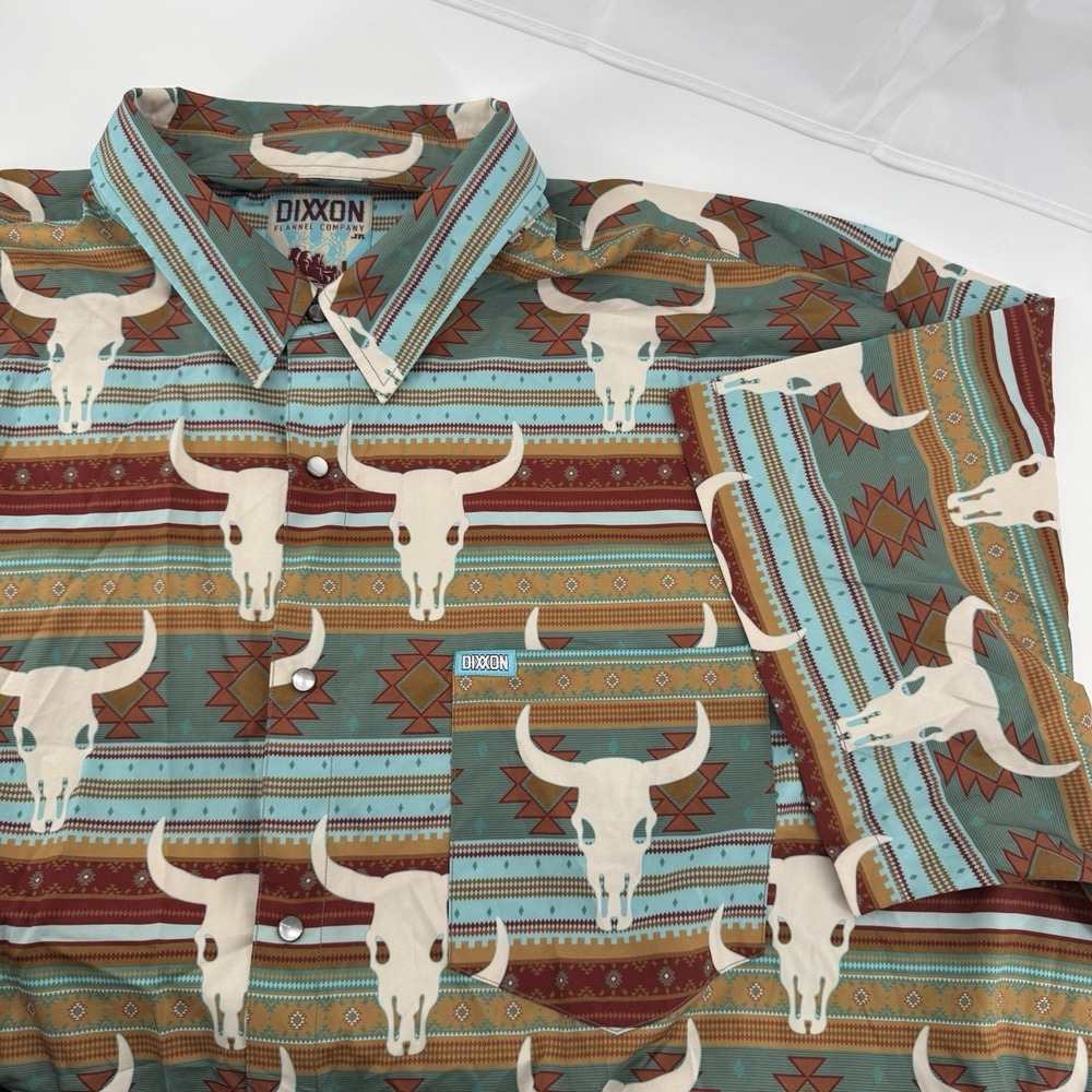 Dixxon Flannel Co Shirt Mens 5XL Tolleson Western Southwestern Aztec Pearl Snap